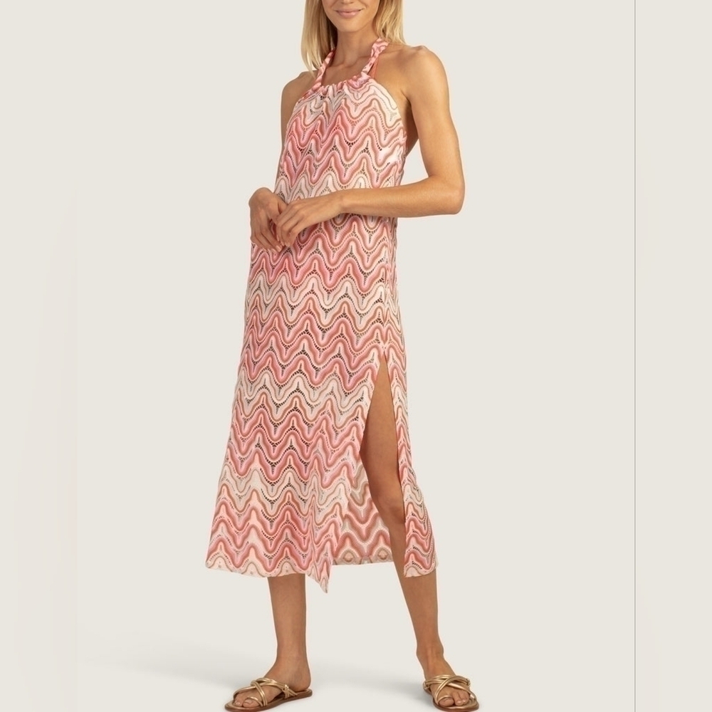 Trina Turk Serafina‎ Crochet Halter Maxi Swirl Dress Size XS New - Picture 3 of 13